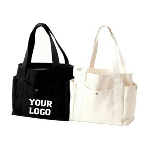 Sac à bandoulière en toile imprimé sérigraphié de grande capacité, style professionnel personnalisé, logo, vente en gros, sac promotionnel de haute qualité - Product Image 1