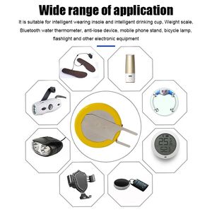 Batteria a Bottone Ricaricabile al Litio VL2020 3V 20mAh VL2020-1 con Pin VL-2020/HFN - Product Image 4