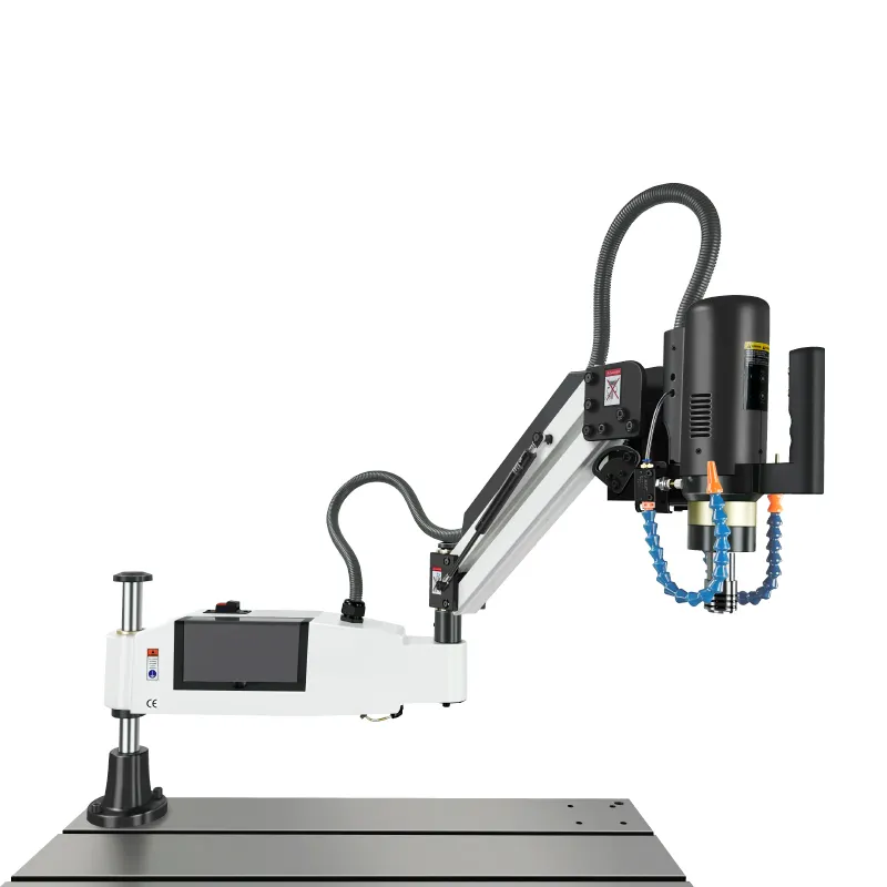 高速M16自動ナットタッパー電気自動サーボモーターミニ手動ネジ製造タッピングスレッディングマシン金属用