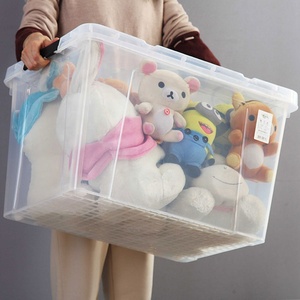 Boîte en plastique empilable pour jouets, mobilier en tissu de bébé, conteneurs transparents, caisse de <span class=keywords><strong>rangement</strong></span> Durable avec couvercle PP, vente en gros - Product Image 2