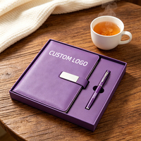 Juego de Regalo de Cuaderno de Cuero Premium Personalizado con Bolígrafo, Precio Sorpresa, para Oficina y Negocios