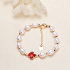 Joyería de Perlas de Agua Dulce al por Mayor, Cuentas de Arroz y Pulseras de Bolas Negras, Colección de Dijes Estilo Zhuji, Moda para Venta Ambulante - Product Image 4