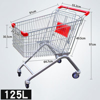 Panier de jouet en métal de siège de chariot de supermarché d'épicerie de centre commercial personnel d'approvisionnement