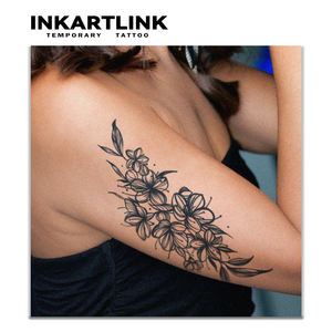 INKARTLINK - Pegatinas <span class=keywords><strong>de</strong></span> Tatuajes Temporales para el Cuerpo, Diseño <span class=keywords><strong>de</strong></span> Ramo Floral, Resistentes al Agua, Ecológicas, Duran 15 Días, Paquete al por Mayor - Product Image 2