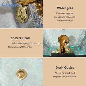 Fauteuil de pédicure de luxe <span class=keywords><strong>avec</strong></span> dossier et accoudoirs réglables, bol <span class=keywords><strong>en</strong></span> verre pour salon de manucure, soins des pieds - Product Image 6