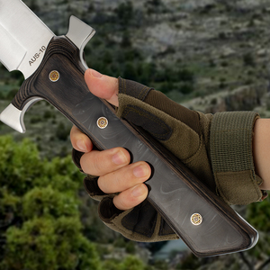 Cuchillo de Supervivencia Samurai Personalizable, Hoja de Acero Inoxidable No Ajustable, Mango de Madera con Diseño de Dragón, para Caza, Bricolaje, Uso Industrial, OEM - Product Image 3