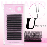 Lashex Nouvelle Marque Privée de Cils en Forme de U, Cils Tressés YY/3D/4D/5D/6D, Fournisseur de Cils Clover, Plateaux de Cils Préfabriqués, Logo Personnalisé