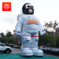 Tela oxford de diseño personalizado gigante para exteriores, dibujo animado de halloween, astronauta, Calavera, mascota hinchables