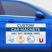 Autocollant magnétique amovible en vinyle découpé sur mesure avec impression de logo pour camionnette, camion et voiture