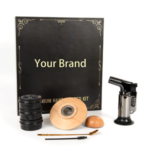 Customized LOGO for Old Fashioned Whiskey Cocktail Smoker Kit with Torch Set with Wood Chips Gift Box