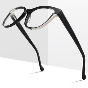 Montures de lunettes ovales en acétate tendance, monture complète unisexe FP2036, origine Wenzhou - Product Image 2