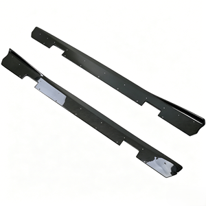 VS-Style Carbon Fiber <b>Side</b> Skirt Bottom <b>Plates</b> Undertrays for Nissan GT-R R35 2008-2020 - Product Image 1
