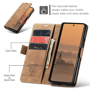 Étui portefeuille en cuir avec fentes pour cartes pour <span class=keywords><strong>Samsung</strong></span> <span class=keywords><strong>Galaxy</strong></span> <span class=keywords><strong>Z</strong></span> <span class=keywords><strong>Fold</strong></span> 7 6 5 <span class=keywords><strong>4</strong></span> Fold5 Fold6, <span class=keywords><strong>coque</strong></span> antichoc avec support rabattable - Product Image 5