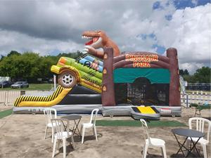 Parc de dinosaures gonflable avec double toboggan et trampoline, combo gonflable <span class=keywords><strong>Jurassic</strong></span> humide/sec - Product Image 3