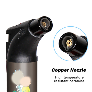 Nuevos logotipos personalizados Odm Fancy Gas Jet Single Blue Flame Encendedor Cigarette Cool Windproof Smoking Torch Encendedores - Product Image 2