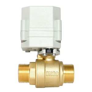 Vanne à boisseau sphérique électrique en laiton DN20 1/2 pouce filetée, contrôle automatique de l'eau pour usage environnemental - Product Image 1