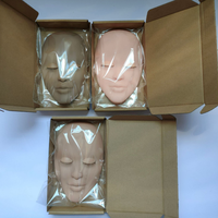 Nouvelle tête de mannequin en silicone avec paupière remplaçable pour débutant, entraînement à l'extension des cils, tête plate