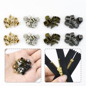 Meetee ZA212 10 # Accessoires de réparation de fermeture éclair Fermeture à glissière <span class=keywords><strong>avant</strong></span> en alliage de zinc Style U Fermeture à glissière supérieure et inférieure - Product Image 3