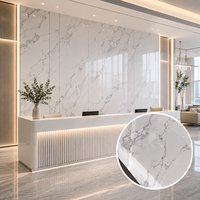 Panneau mural en PVC moderne, motif marbre, revêtement mural décoratif, panneau intérieur imperméable pour projets commerciaux