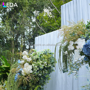 LEDA Customizable <b>Wedding</b> Stage Curtains Background Cloth White Milk Silk for <b>wedding</b> party - Product Image 4