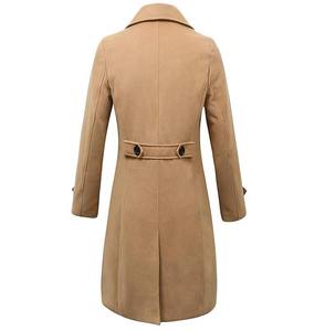 Personalización Otoño Invierno Color sólido Moda casual Doble botonadura Largo <span class=keywords><strong>Caqui</strong></span> Negro Gris Abrigo de <span class=keywords><strong>hombre</strong></span> <span class=keywords><strong>Parka</strong></span> - Product Image 3