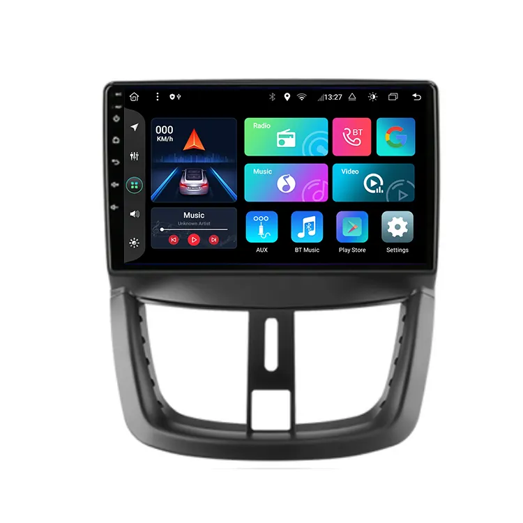 Autoradio Android 12 pour Peugeot 207 CC 207CC 2006 2007 2008 2009 2010 - 2015 2Din RDS stéréo DVD