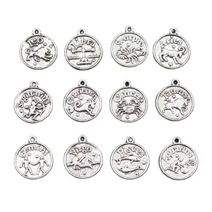 Charms Zodiac Capricron ambicioso 20x17mm hecho a mano ajuste, colgantes de Color plata tibetana Vintage, DIY para collar de pulsera