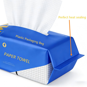 Rouleau de film plastique souple imprimé sur mesure, sacs d'emballage en plastique durables pour serviettes en papier, mouchoirs et serviettes de table - Product Image 3
