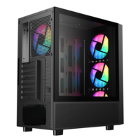 SAMA ABS plastique PVC maille boîtier d'ordinateur de bureau verre trempé boîtier PC OEM ODM ordinateur PC de jeu
