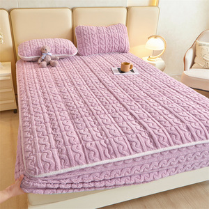 <span class=keywords><strong>Juego</strong></span> de Sábanas de Terciopelo de Leche Estilo Europeo Moderno YongHo, Tamaño King y Queen, Terciopelo Coral, 3 Piezas - Product Image 3