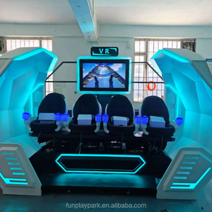 Zhengzhou 4 places <span class=keywords><strong>VR</strong></span> simulateur chaise équipement de parc d'attractions intérieur <span class=keywords><strong>360</strong></span> sièges d'hélicoptère bonbons vente jeux d'arcade fibre de verre - Product Image 2