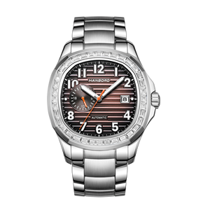 Montre automatique pour homme avec lunette en diamant, boîtier de luxe, cadran bleu, bracelet en acier inoxydable 316L, affichage de la date, étanche 5BAR, cadeau pour petit ami - Product Image 4