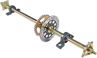 Kit de quincaillerie pour karting : Kit d'essieu arrière de 44 pouces/1120 mm pour kart quad, avec pignon, frein et moyeu de roue de remplacement pour ATV et quad