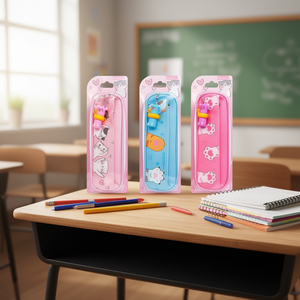 Crayonsh Pencil Case With Keychain Zipper Closure Digital Printing School Office Supplies Novelty Design - Product Image 2