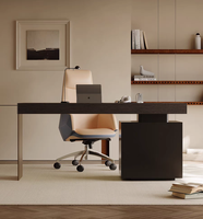 Ensemble de bureau et de chaises de bureau à domicile minimaliste italien, combinaison de bureau d'écriture