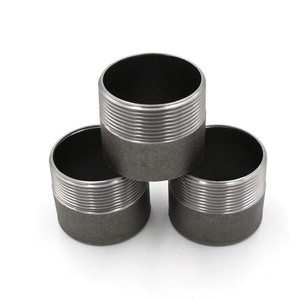 Mamelon de tuyau en acier au carbone noir de 3/4 pouces 25cm <span class=keywords><strong>pour</strong></span> étagère de meubles de tuyau - Product Image 2