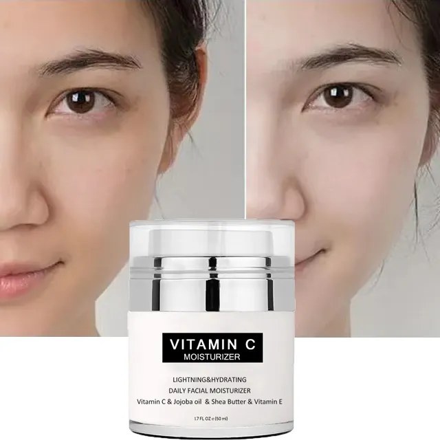 Crema hidratante facial con leche natural, antiacné, vitamina C, blanqueamiento facial, muestra gratis