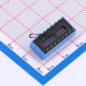 HX 2.54-8P CJPB-L DIP Switch DIP Switch Flat Toggle, Raised Type Single Pole Single Throw 8 PC Pin - Product Image 2