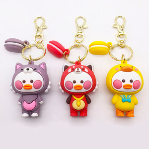 PVC Keyring 3D PVC sleutelhanger mềm Bán buôn cao su Keychain vịt Móc Chìa Khóa tùy chỉnh PVC Keychains phụ kiện - Product Image 6