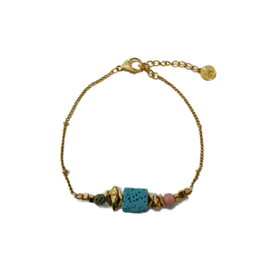 Fashion <b>Beaded</b> <b>Bracelet</b> PVD <b>Gold</b> Plated 316L Stainless Steel Sustainable Resistant Design - Product Image 2