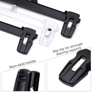 Charisma Factory Wholesale Fashion Clear Black <strong>Plastic</strong> Pants Hanger Injection Technics for Wardrobe &amp; Clothing Store <strong>Rack</strong> - Product Image 3