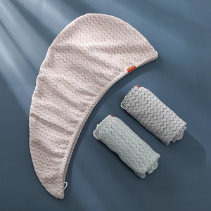 Turbante Absorbente de Fibra Ultrafina Estilo Americano para Secar el Cabello de Niños, Nueva Tecnología, Color Negro, Venta al Por Mayor - Product Image 1