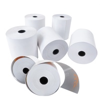 Rouleau de papier thermique pour caisse enregistreuse, taille personnalisée, 80x80mm, fourni par l'usine, utilisé pour les supermarchés, les banques, les hôtels, les restaurants