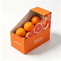 Boîte en carton recyclable pour fruits, oranges, collations, desserts, chocolats, pommes – Robuste, pour la vente en gros et l'affichage en supermarché