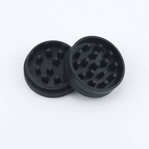 Logo Label Custom Plastic Fiber 2-Part Herb Grinder 55mm Biodegradable Spice Crusher Tobacco <b>Cigarette</b> Paper Smoking Accessories - Product Image 1