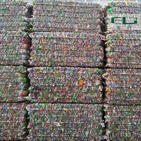 Flocons de PET recyclé de marque Fulin en vrac (blanc/bleu/vert/transparent) pour filament, feuille, plastique brut, bouteilles, copeaux, GRS