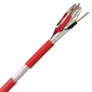 12 / 14 / 16 / 18 / 22 AWG Solid Shielded Alarm Cable Unshielded 2C / 4C FPLR Security Fire Alarm Cable