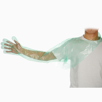 Gants vétérinaires jetables de 90 cm de longueur, imperméables, en PE, pour l'élevage du bétail
