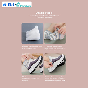 Protezione per Tallone in Silicone Unisex <span class=keywords><strong>con</strong></span> Fori Traspiranti per Aumentare l'Altezza e Alleviare la Fascite Plantare - Product Image 6