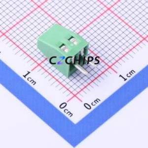 JL308-25402G01 <b>Screw</b> Terminal <b>Block</b> Through hole Component (THT),P=2.54mm Connector 1x2P 2.54mm Green Through Hole - Product Image 2